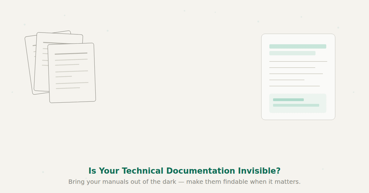 A customer's question going unanswered on a static document portal, then answered directly by search.